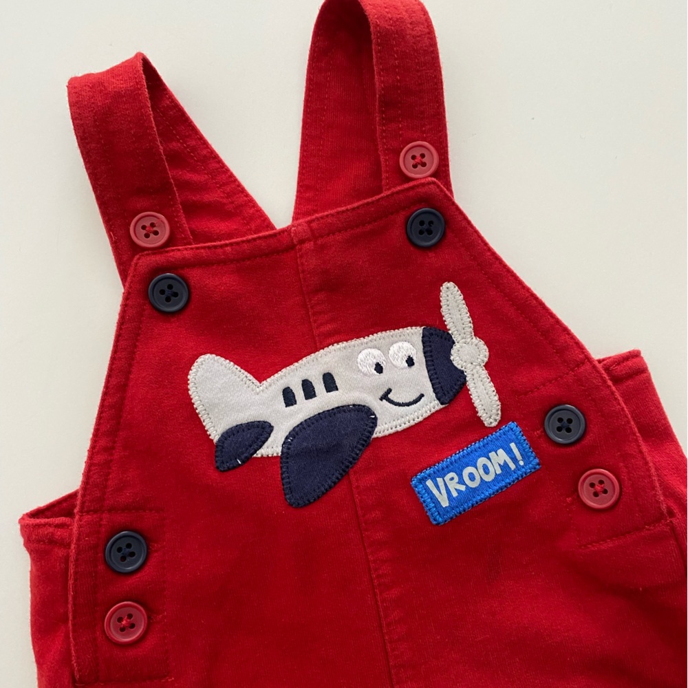 Airplane Red Overalls size 6 Months